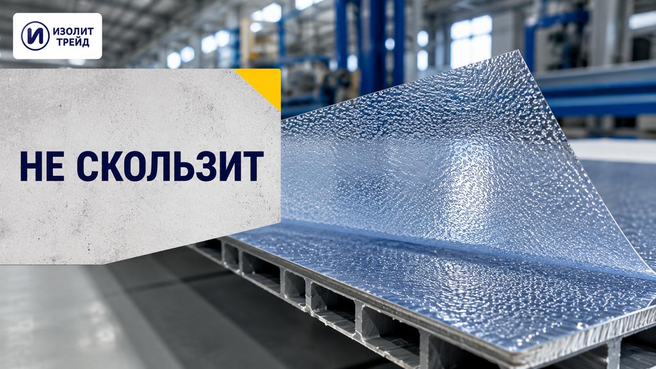 Иллюстрация текстурной ПЭТ-плёнки на поверхности композитного листа